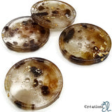 Bouton 38mm à l'unité - Terre et dorrure - par Créations JL