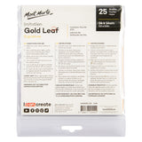 Feuilles d'or Mont Marte 14x14cm x25