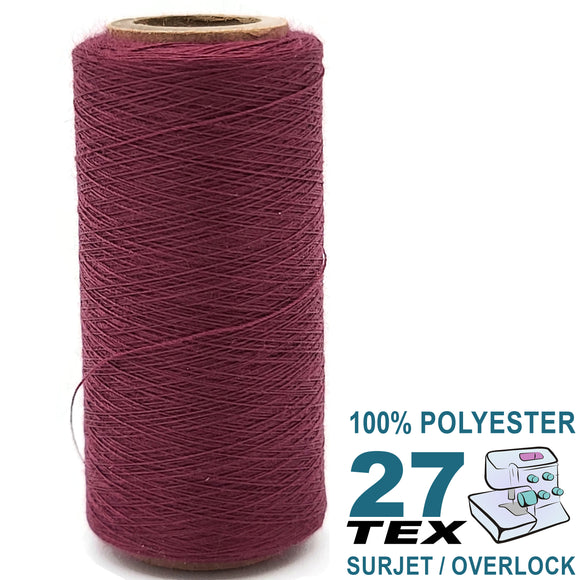 Fil de polyester TEX 27 (Fusette) Rose framboise #8137