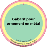 Ornements en métal imprimés sur demande