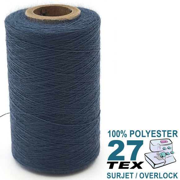 Fil de polyester TEX 27 (Fusette) Bleu Petrol foncé #8543