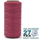 Fil de polyester TEX 27 (Fusette) Rose #8709 - 500 mètres