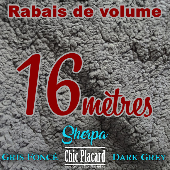 Sherpa Gris foncé x 16mètres