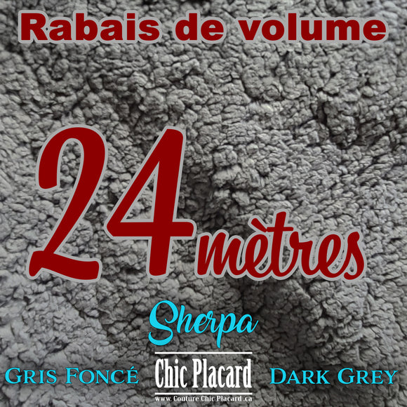 Sherpa Gris foncé x 24mètres
