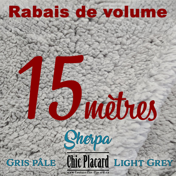 Sherpa Gris pâle x 15mètres