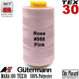 GUTERMANN TEX30 Fil de polyester tout-usage - 5000m - Rose doux #568