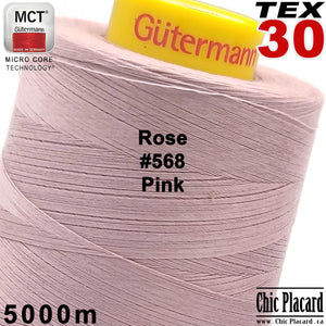 GUTERMANN TEX30 All-Use Polyester Wire-5000m-Soft Pink #568