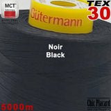 GUTERMANN TEX30 Fil de polyester tout-usage - 5000m - noir