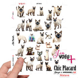 V18 Chats Siamois - J'en voeux + cartons à découper