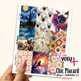 V18 Chats Siamois - J'en voeux + cartons à découper