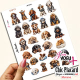 V19 Chiens de race - J'en voeux + cartons à découper