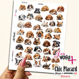 V19 Chiens de race - J'en voeux + cartons à découper