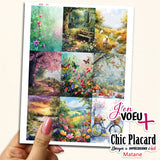 V20 Aquarelles colorées - J'en voeux + carton à découper (à l'unité)