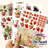 V30 Fraises : J'en voeux + Ensemble de 3 cartons à découper