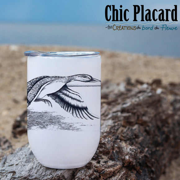 Canard, signé Christine - Verre à vin en inox