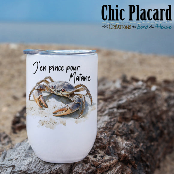 Crabe de Matane - Verre à vin en inox