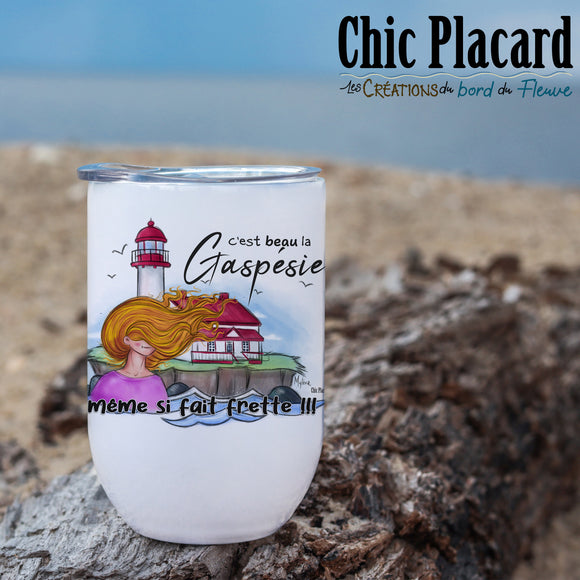 Fait frette en Gaspésie - Verre à vin en inox