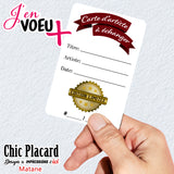 J'en voeux + Endos autocollants pour cartes d'artistes à échanger