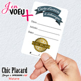 J'en voeux + Endos autocollants pour cartes d'artistes à échanger