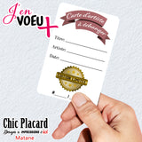 J'en voeux + Endos autocollants pour cartes d'artistes à échanger