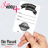 J'en voeux + Endos autocollants pour cartes d'artistes à échanger