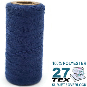 Fil de polyester TEX 27 (Fusette) Bleu #8614