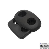 Bloque-cordon double / gros - Noir