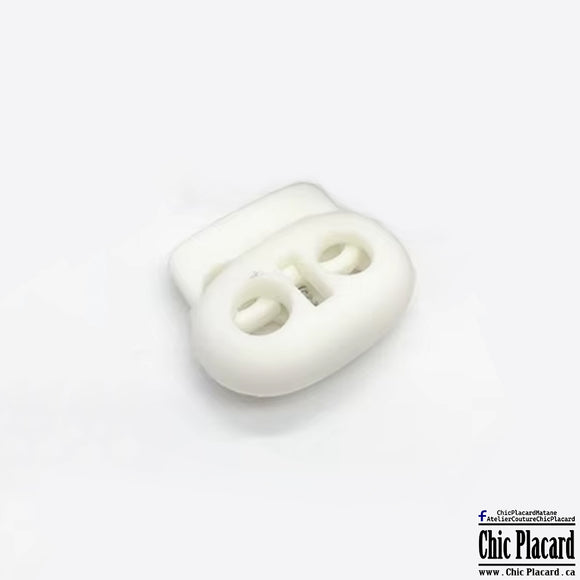 Bloque-cordon double / gros - Blanc