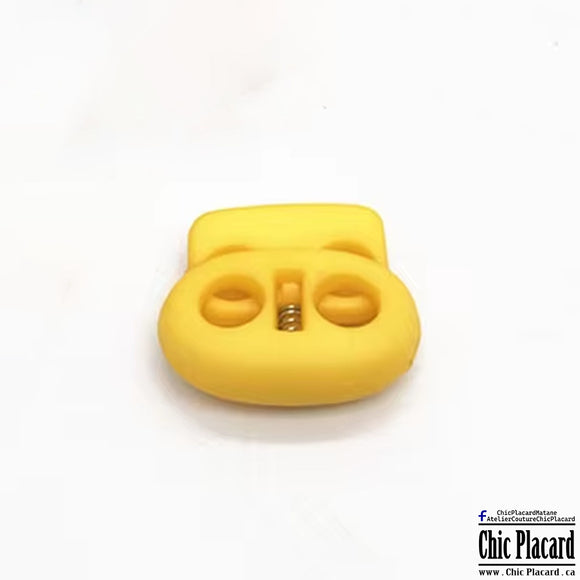 Bloque-cordon double / gros - Jaune