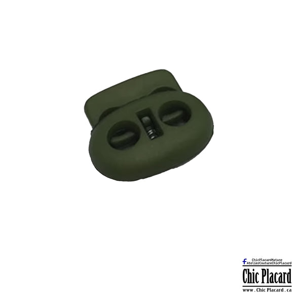 Bloque-cordon double / gros - Vert foncé