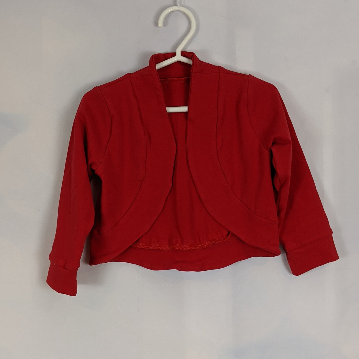 Red bolero with 3/4 sleeves 4T