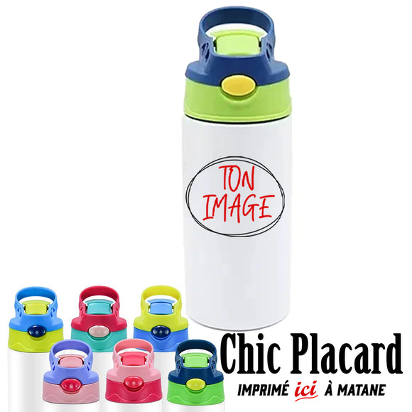 Bouteille à bouchon 12oz pour enfant imprimée sur demande