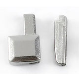 #5 Argent - Kit Butée inférieure + tige d'insertion pour fermeture éclair