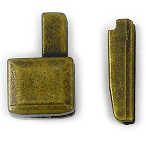 Bronze Métal #5 - Kit Butée inférieure + tige d'insertion pour fermeture éclair
