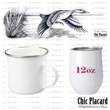 Canard, signé Christine - Tasse en enamel 17oz