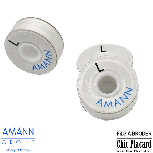Blanc - Canette de fil à broder AMANN ISABOB