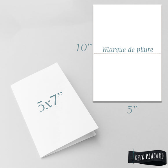 Carton pré-plié pour cartes de voeux (à l'unité)