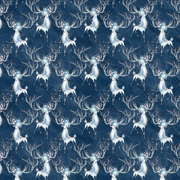 Cerfs des neiges - Tricot de coton 240 gsm (60cm)
