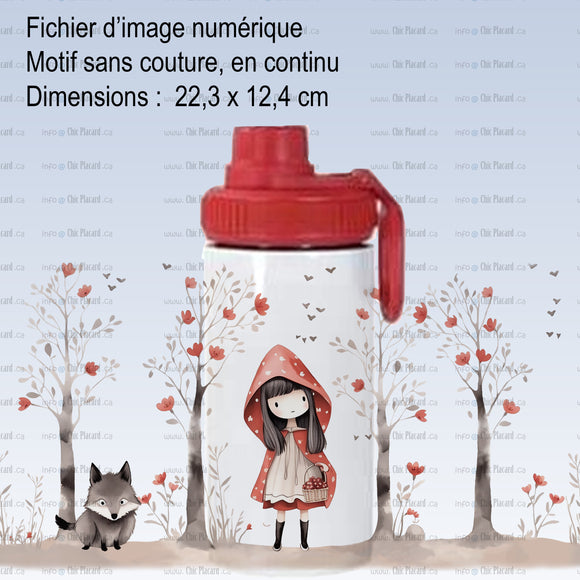 Fichier d'image numérique : Chaperon rouge / motif en continu