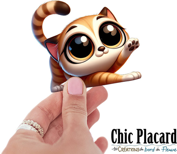 Chat cute- autocollant en vinyl