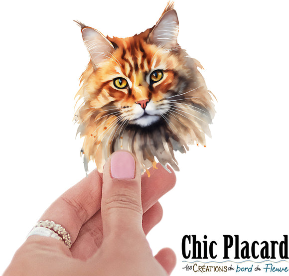 Chat- autocollant en vinyl