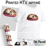 Chat laine - HTV imprimé