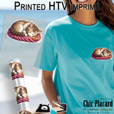 Chat laine - HTV imprimé