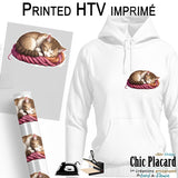 Chat laine - HTV imprimé