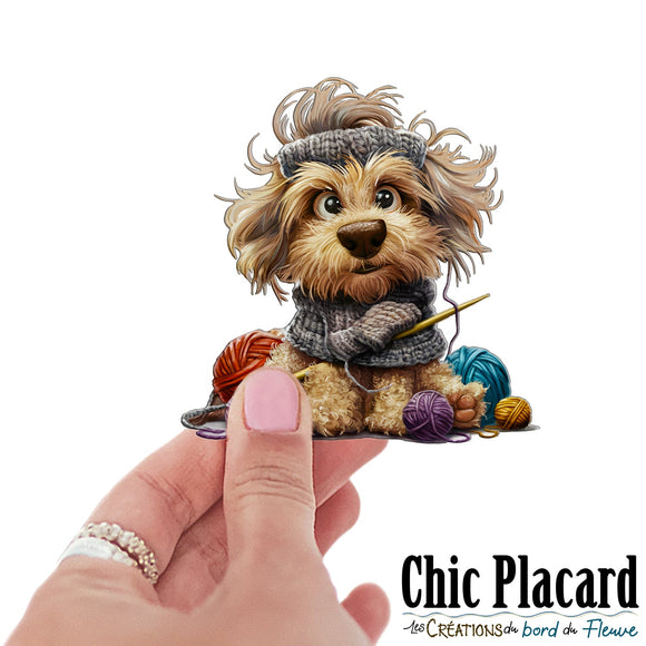 Chien Labradoodle- autocollant en vinyl