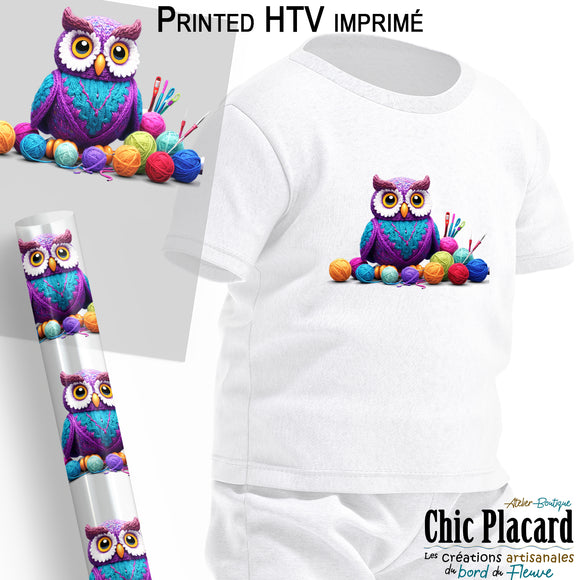 Hibou-laine - HTV imprimé