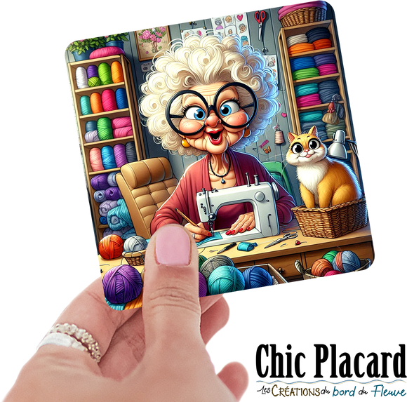 Couturière #1- autocollant en vinyl