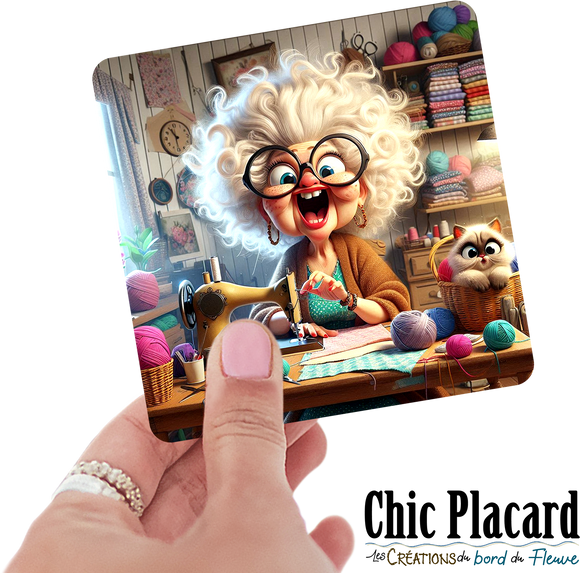 Couturière #2- autocollant en vinyl