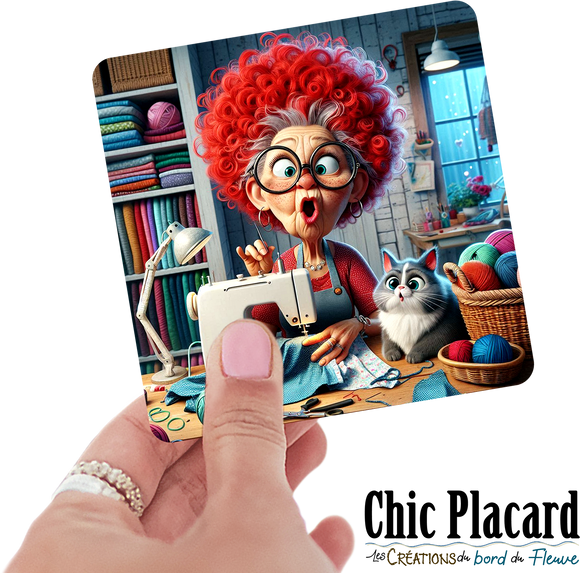 Couturière #3- autocollant en vinyl