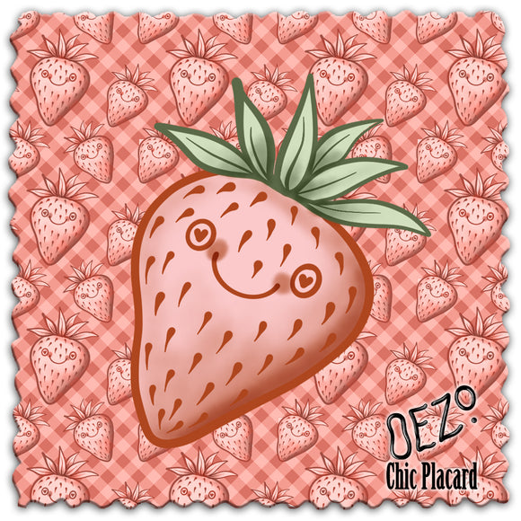 Fraise par Oezo - Lingette hyperdouce en microfibre